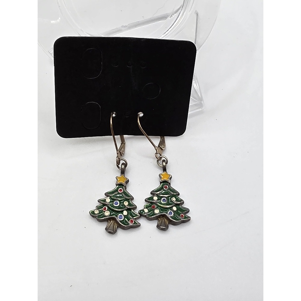 Christmas Tree dangle drop Earrings